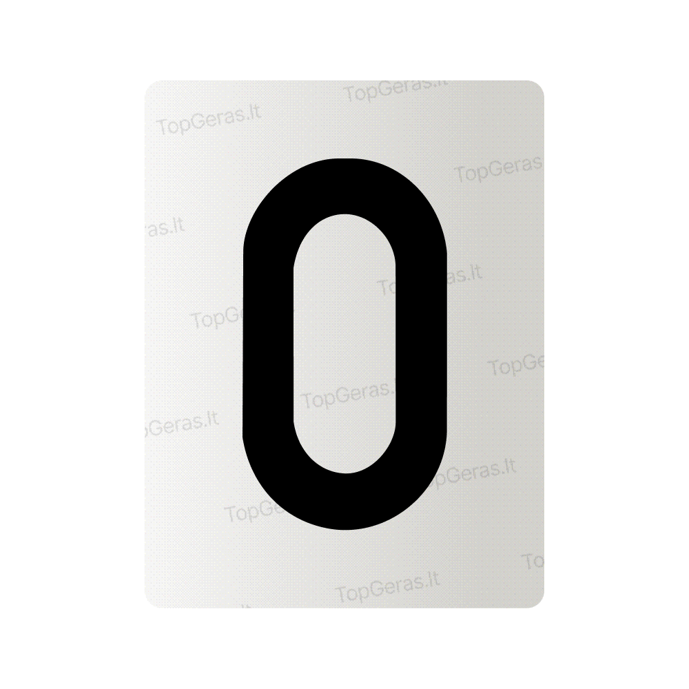 Nanoplėvelė Lietuvos valstybiniams numeriams – simbolis „0“