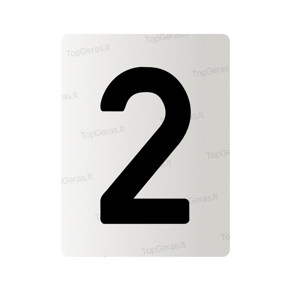 Nanofilm for Lithuania number plates - Symbol "2"