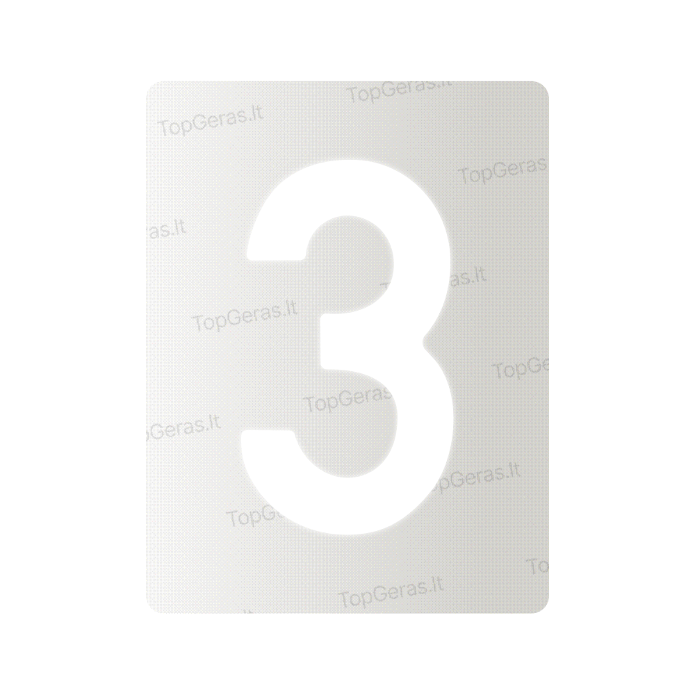 Nanofilm for Lithuania number plates - Symbol "3"