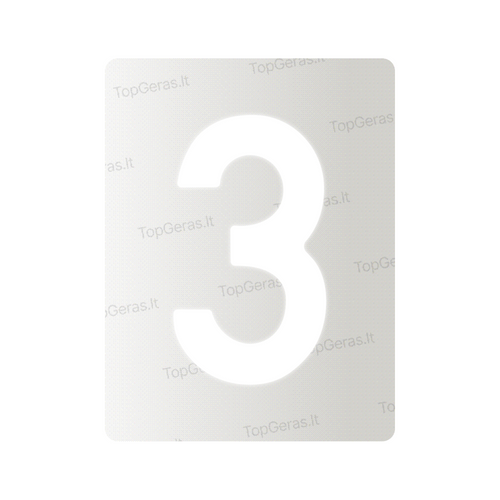 Nanoplėvelė Lietuvos valstybiniams numeriams – simbolis „3“