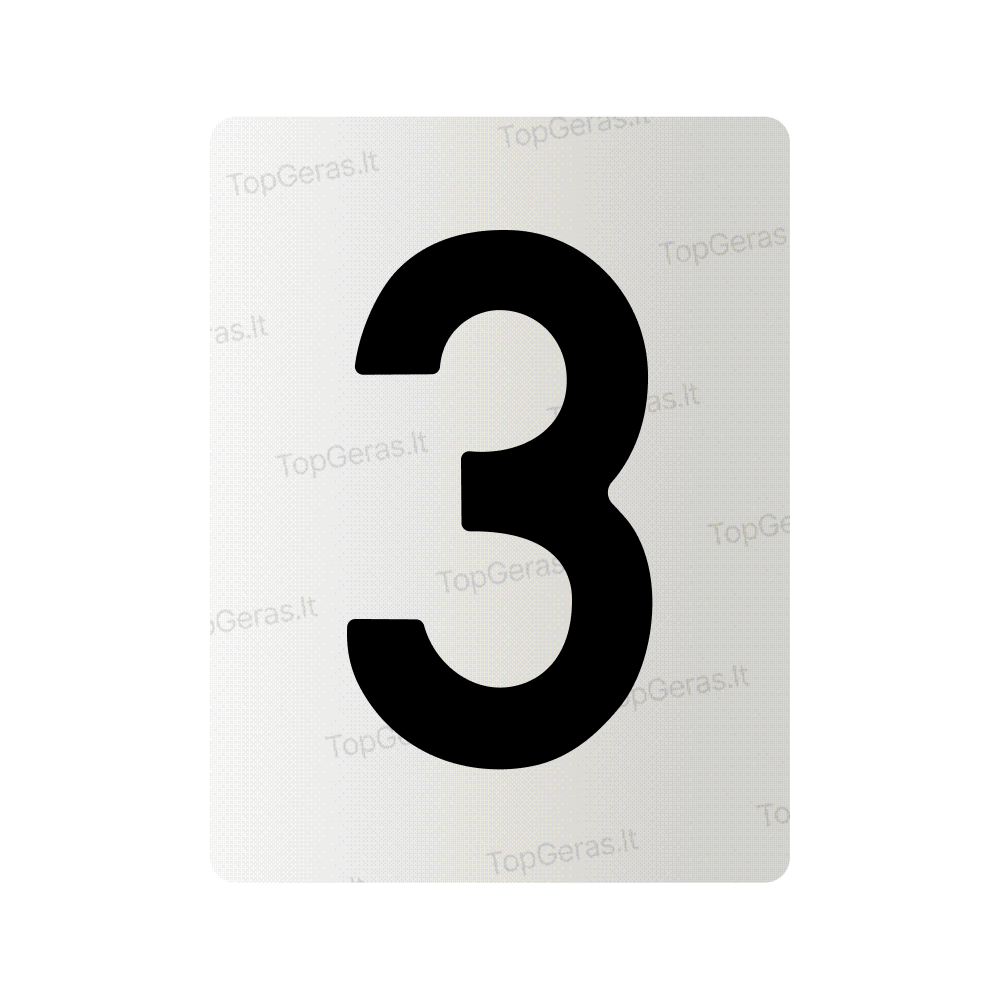 Nanofilm for Lithuania number plates - Symbol "3"