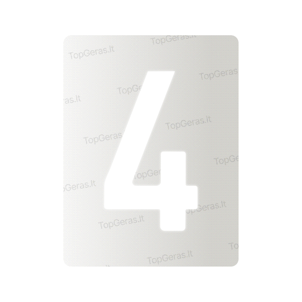 Nanofilm for Lithuania number plates - Symbol "4"