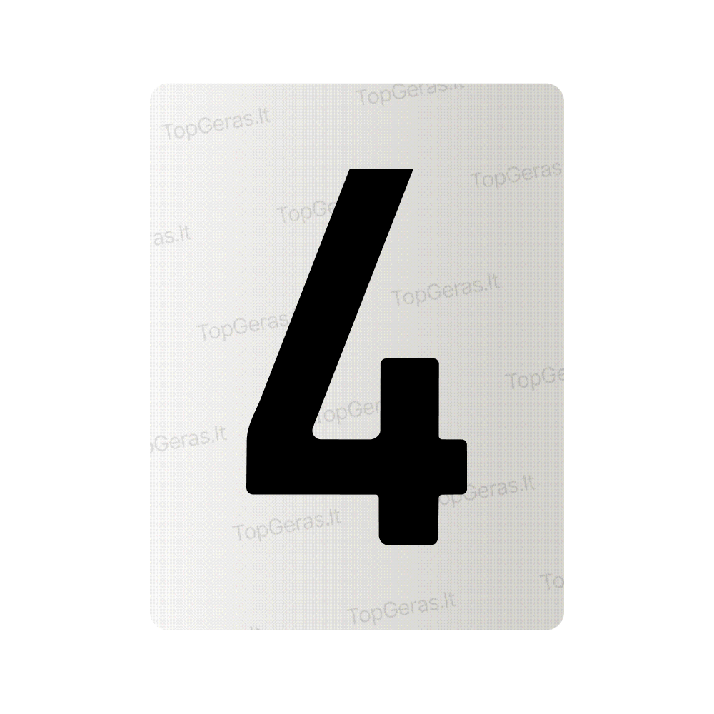 Nanofilm for Lithuania number plates - Symbol "4"