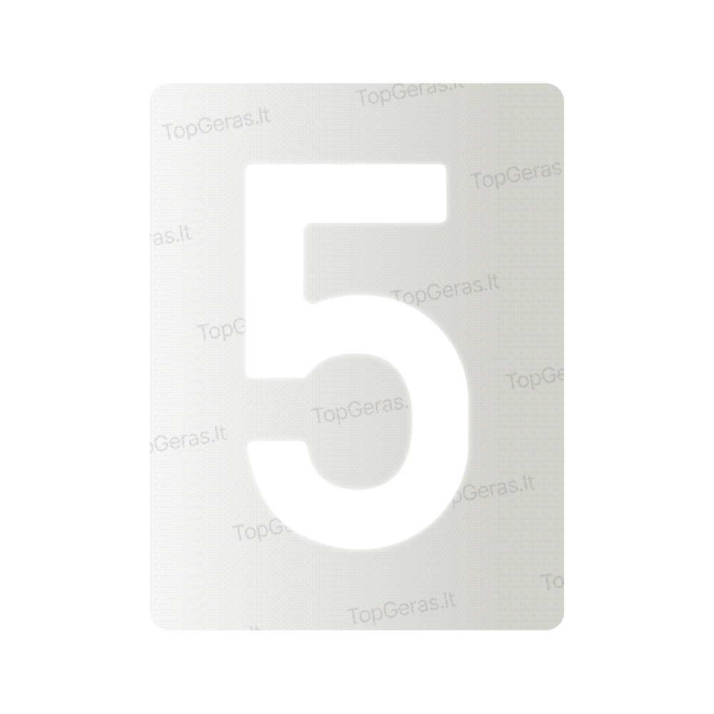 Nanofilm for Lithuania number plates - Symbol "5"