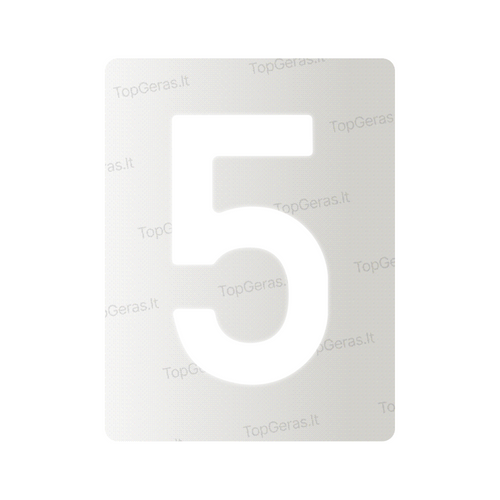 Nanofilm for Lithuania number plates - Symbol "5"