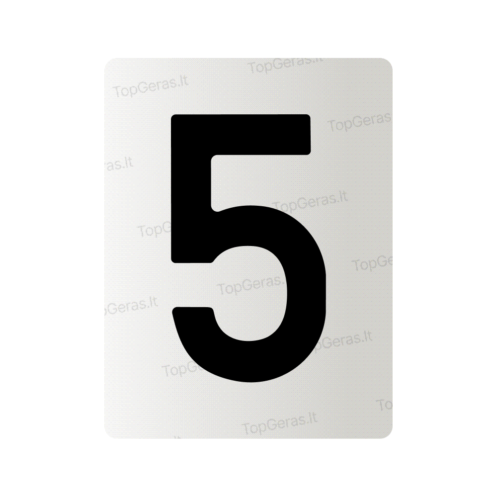 Nanofilm for Lithuania number plates - Symbol "5"