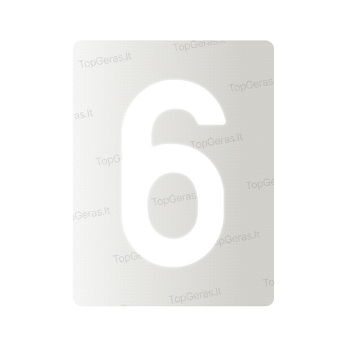 Nanofilm for Lithuania number plates - Symbol "6"