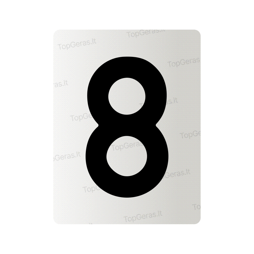 Nanoplėvelė Lietuvos valstybiniams numeriams – simbolis „8“