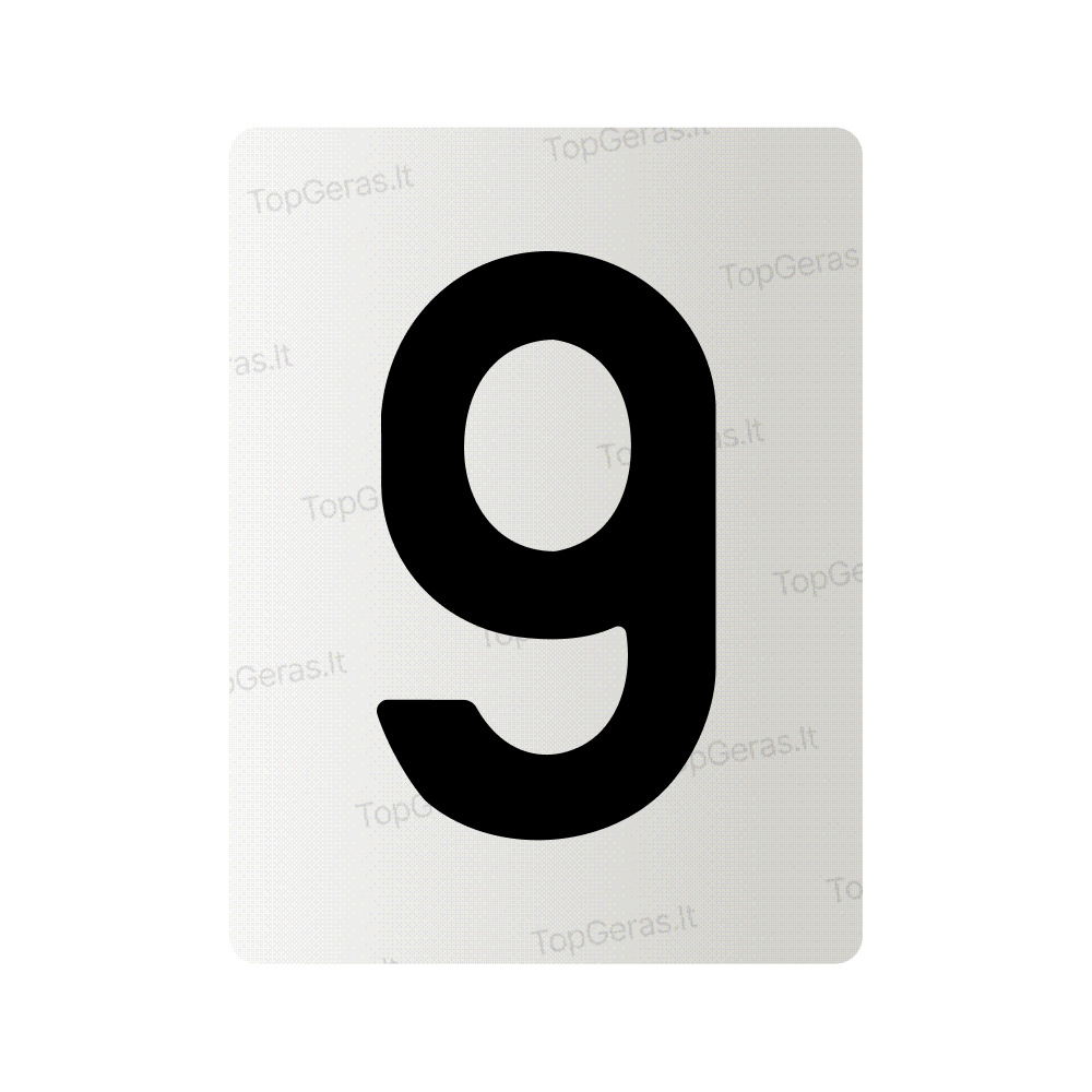 Nanofilm for Lithuania number plates - Symbol "9"