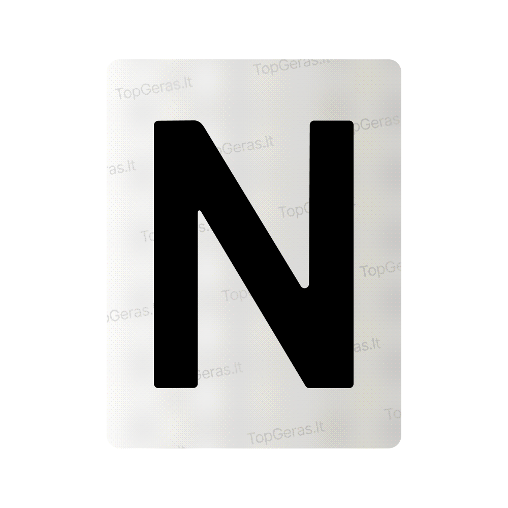 Nanoplėvelė Lietuvos valstybiniams numeriams – simbolis „N“
