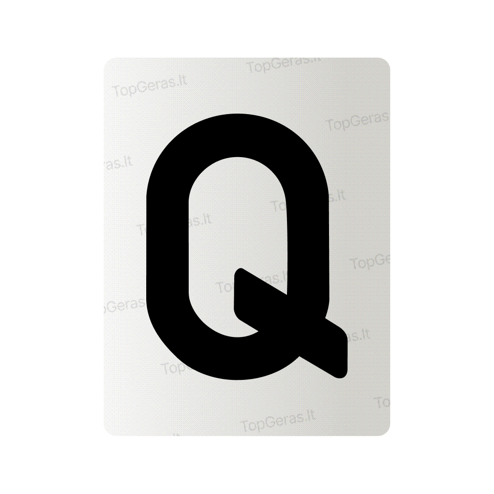 Nanoplėvelė Lietuvos valstybiniams numeriams – simbolis „Q“