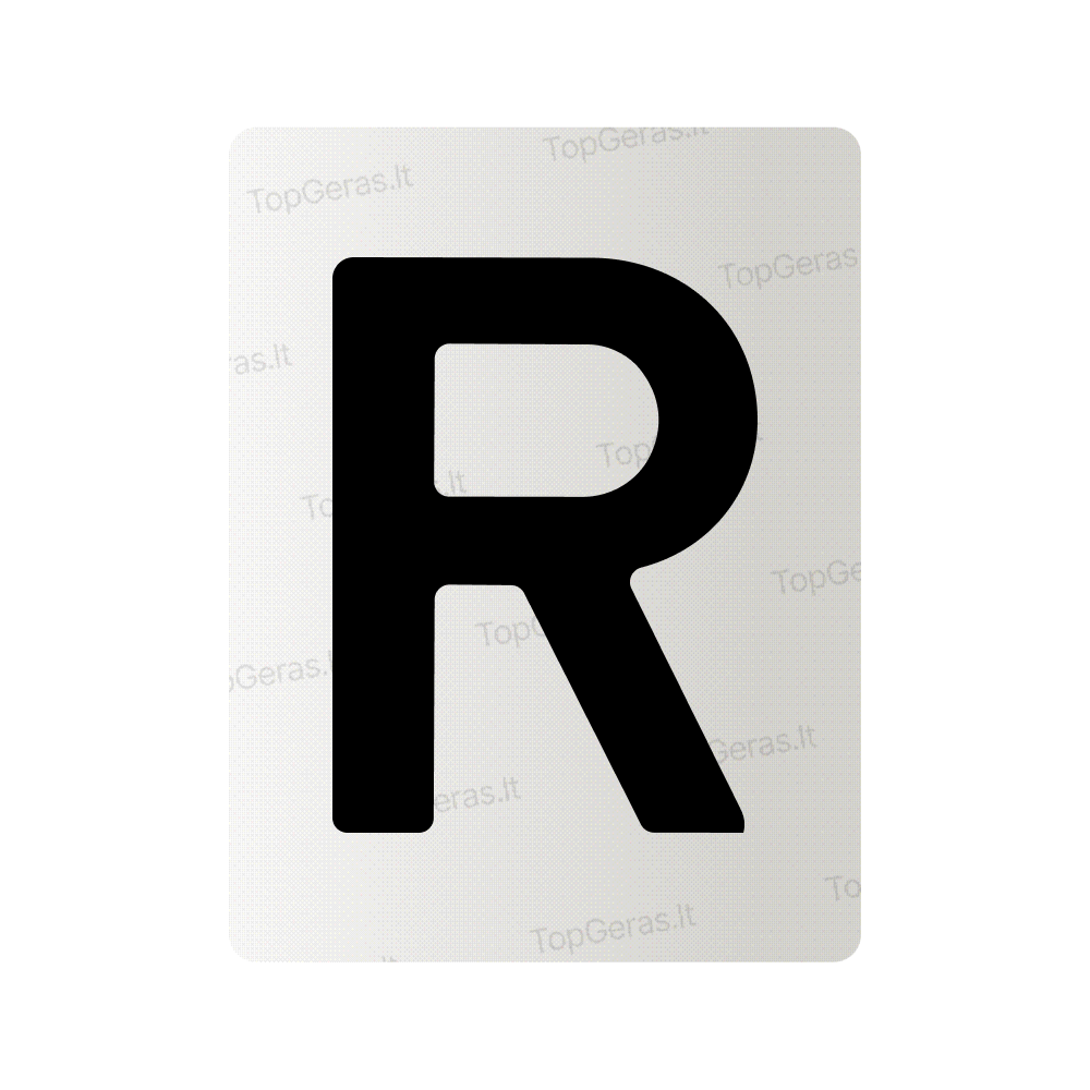 Nanoplėvelė Lietuvos valstybiniams numeriams – simbolis „R“