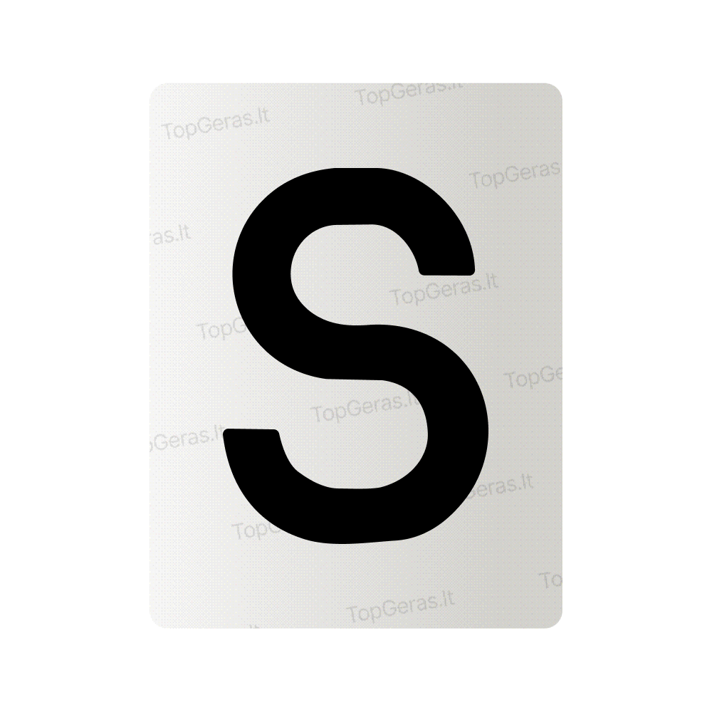 Nanoplėvelė Lietuvos valstybiniams numeriams – simbolis „S“