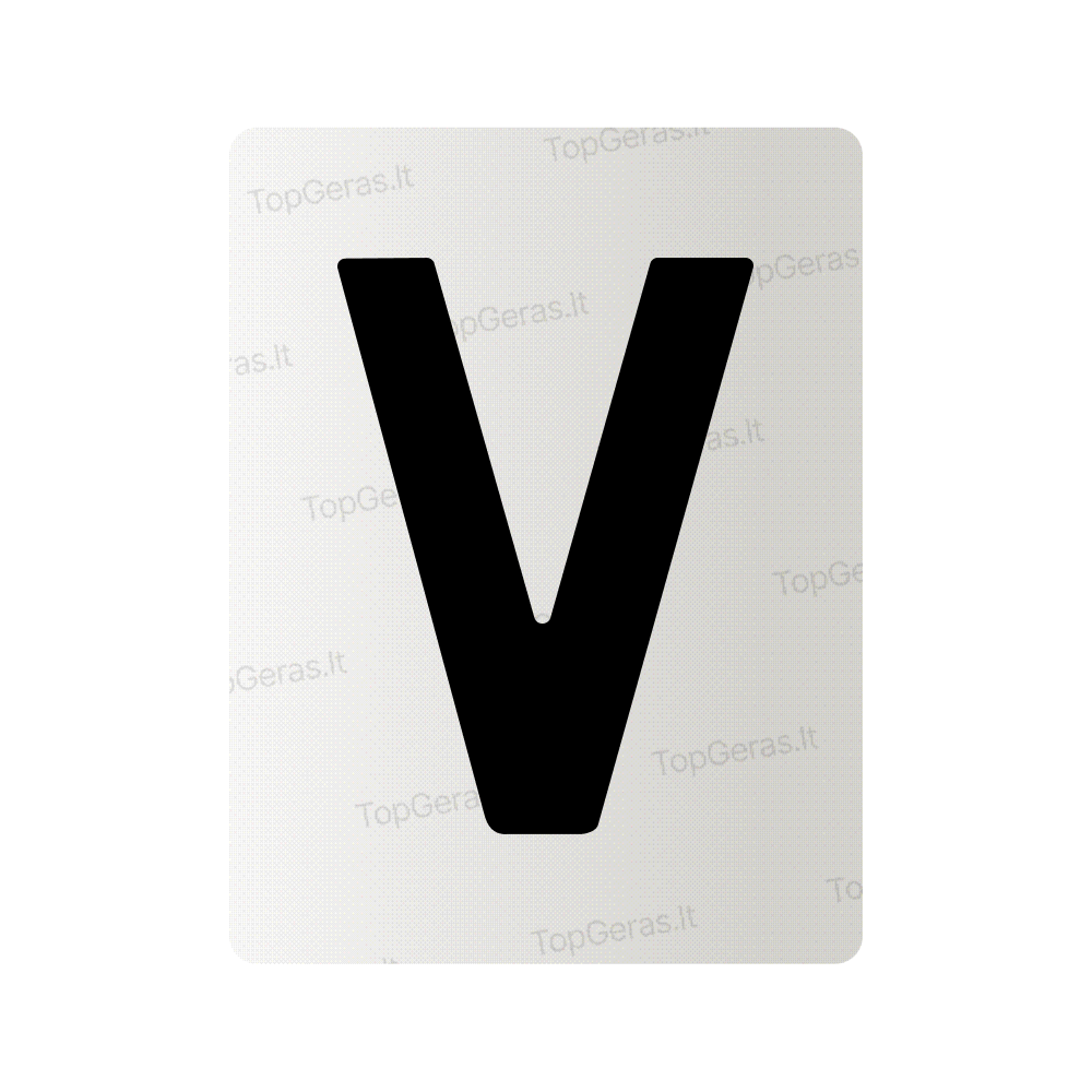 Nanoplėvelė Lietuvos valstybiniams numeriams – simbolis „V“