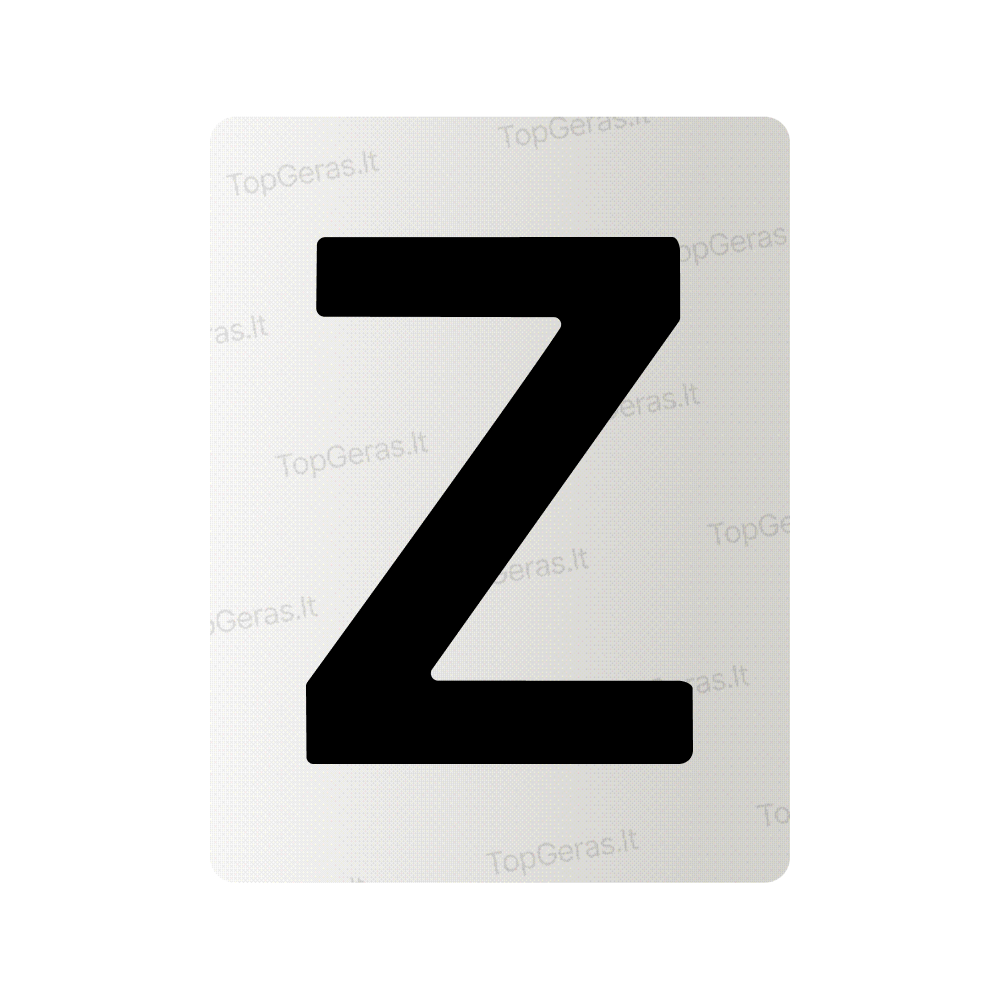 Nanoplėvelė Lietuvos valstybiniams numeriams – simbolis „Z“